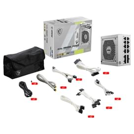850W MSI MAG A850GL PCIE5 WHITE ATX 80+Gold [MAG A850GL PCIE5 WHITE] қуат блогы фото