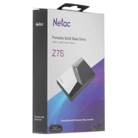 Сыртқы SSD 240GB Netac Z7S USB 3.2 Gen2 Type C Black (NT01Z7S-240G-32BK) фото