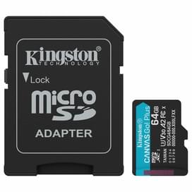 Карта памяти MicroSD 64GB Kingston Canvas Go, Class 10 + SD Adapter (SDCG4/64GB) фото