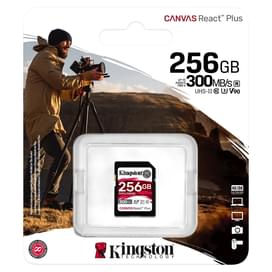 Карта памяти SD 256GB Kingston Canvas React Plus, UHS-II (SDR2/256GB) фото