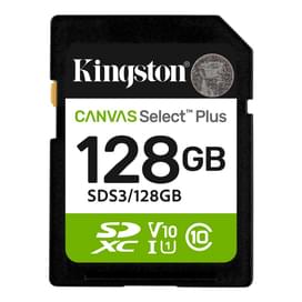Карта памяти Kingston SDS3/128GB, SDXC 128GB, Canvas Select Plus, C10, UHS-I, U1, V10 фото