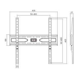 Кронштейн для ТВ и мониторов Brateck 32"-75" KL36-44F, макс.нагр 45 кг, Black фото
