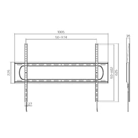 Кронштейн для ТВ Brateck 60"-120", LP73-69F, макс.нагр 20 кг, Black фото