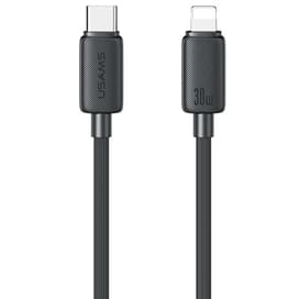 Кабель USAMS SJ692USB01 - USB Type C 3.0 - Apple lightning, 1 м , чёрный фото