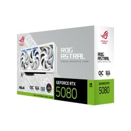 ASUS RTX 5080 ROG Astral OC WH 16GB 256bit/G7 (2HDMI+3DP)[ROG-ASTRAL-RTX5080-O16G-WHITE] бейнекартасы фото