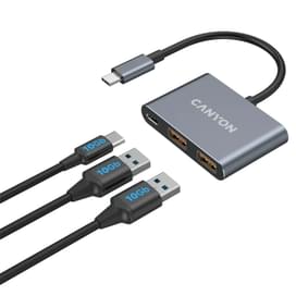 Мультипортовый адаптер CANYON 3 in 1, Grey (CNS-TDS3) фото