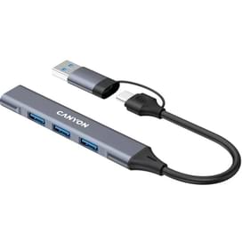 Мультипортовый адаптер CANYON 4in1, Grey (CNS-TDS02G) фото