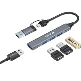 Мультипортовый адаптер CANYON 4in1, Grey (CNS-TDS02G) фото