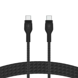 Belkin USB-C - USB-C, 1M кабелі, бекіткіші бар өрімделген, Қара (CAB011BT1MBK) фото
