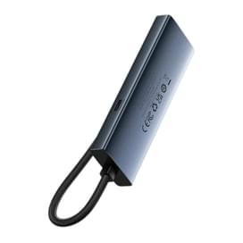 Мультипортовый адаптер Baseus UltraJoy Series 4-Port, USB-C to USB 3.0*4+USB-C 5V, Grey фото