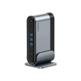Мультипортовый адаптер Baseus UnionJoy 17-Port Triple, USB-A to USB 3.0*4+USB-C 5V, Grey фото