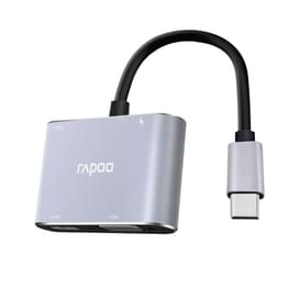 Мультипортовый адаптер Rapoo XD30, 1xHDMI, 1xVGA, Grey фото