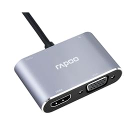 Мультипортовый адаптер Rapoo XD30, 1xHDMI, 1xVGA, Grey фото