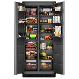 Встраиваемый двухкамерный холодильник LEX LBI400SB Grey фото