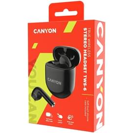 Беспроводные наушники CANYON headset TWS-6 Black (CNS-TWS6B) фото