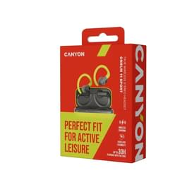 Беспроводные наушники CANYON headset OnRun 11 Sport Wireless charge Green (CNS-TWS11GR) фото