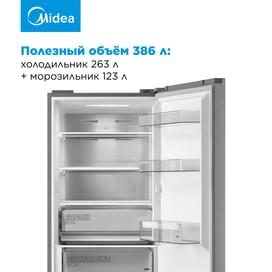 Холодильник Midea MDRB524MGE46ODM No Frost 386 л Нержавеющая сталь фото