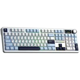 Игровая клавиатура беспроводная AULA F108, Light Blue-White-Black Purple фото