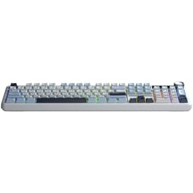 Игровая клавиатура беспроводная AULA F108, Light Blue-White-Black Purple фото