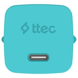 Адаптер и кабель ttec GAN 45W PD Travel Fast Charger + USB-C - USB-C 3A Cable Neon Blue (2SCG45CNM) фото