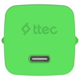 Адаптер и кабель ttec GAN 45W PD Travel Fast Charger + USB-C - USB-C 3A Cable Neon Green (2SCG45CNY) фото
