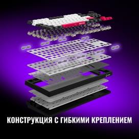 Игровая клавиатура беспроводная Lorgar Pro KBP70TKLW, Black/Red фото