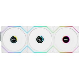 Кулер для кейса Lian Li UNI FAN TL Wireless LCD 1.6" ARGB White 120mm x 3 Pack 1900rpm фото