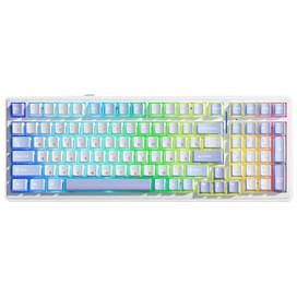 Игровая клавиатура беспроводная AULA F99, White-blue-purple фото