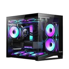 Корпус Mini Tower Huntkey S960 V2 StormX Black (mATX/ITX) без вентиляторов [S960 V2 StormX B] фото