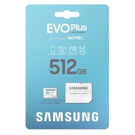 Карта памяти MicroSD 512GB Samsung EVO Plus UHS-I 160MB/s Class 10 + SD Adapter [MB-MC512SA/EU] фото