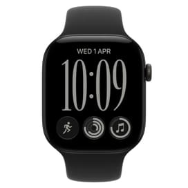Смарт Часы Apple Watch Series 12 GPS 46mm Black Aluminium Case with Black Sport Band - M/L фото