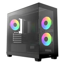Корпус Mini Tower Ocypus Gamma C52 TG ARGB Black mATX/ITX 3x120mm [Gamma-C52-BKD300XX-GL] фото