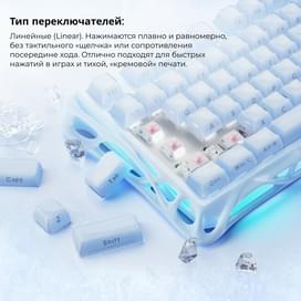 Сымсыз ойын клавиатура GravaStar Mercury K1 Ice Blue (GS K1_BLU) фото