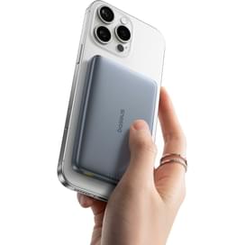 Внешний аккумулятор Baseus, PicoGo AM41 Ultra-Slim Qi2 Magnetic 10000mAh 27W, Grey (BAS-E0027200) фото