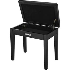 Банкетка Donner Piano Bench Stool черный, с отделением для нот фото