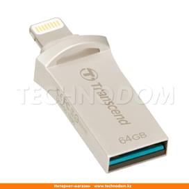 USB Флешка 64GB Transcend JetDrive Go 500 Type-A/Lightning 3.1 Gen 1 (3.0) Silver (TS64GJDG500S) фото