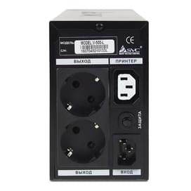 SVC ҮҚК, 500VA/300W, AVR:165-275В, 2Schuko, Black (V-500-L) фото