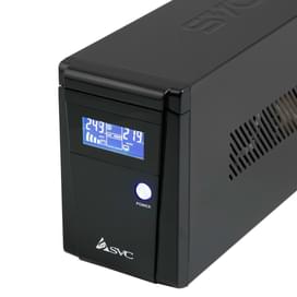 ИБП SVC, 1500VA/900W, AVR:165-275В, 3Schuko, LCD, Black (V-1500-F-LCD) фото