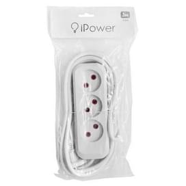 Удлинитель iPower, 3 роз, 3м White (iP3m) фото