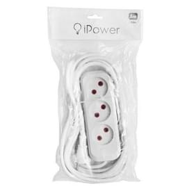 Удлинитель iPower, 3 роз, 5м White (iP5m) фото