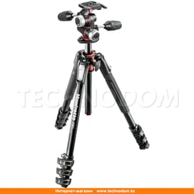 Штатив MANFROTTO 190 алюминиевый 4-секционный с 3-осевой головкой (MK190XPRO4-3W) фото