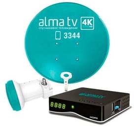 Комплект спутникового оборудования AlmaTV с приставкой фото