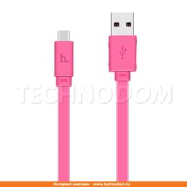 Кабель USB 2.0 - Type-С, X5, HOCO, 1м, Розовый фото