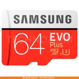 Карта памяти MicroSD 64GB Samsung Evo+, UHS-I 95MB/s, Class 10 + SD Adapter (MB-MC64GA/RU) фото