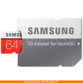 Карта памяти MicroSD 64GB Samsung Evo+, UHS-I 95MB/s, Class 10 + SD Adapter (MB-MC64GA/RU) фото