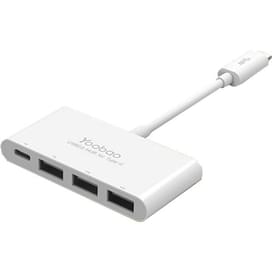 Адаптер USB Type-C to 3*USB3.0, 1*Type-C, Yoobao, Белый (H1C3A) фото