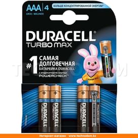 Батарейка AAA 4шт Duracell Turbo (LR03/MX2400/4AАА) фото