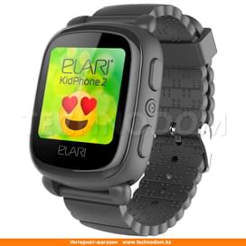 Детские смарт-часы с GPS трекером Elari KidPhone 2 Black фото