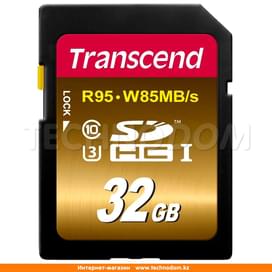 Карта памяти SD 32GB Transcend SDXC, UHS-I, MLC, U3, до 95MB/s (TS32GSDU3X) фото