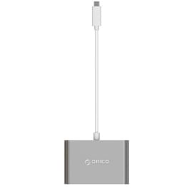 ORICO VGA бейімдегіші,Type-C,Type-A*3 Silver (RCV3A-SV-PRO) фото